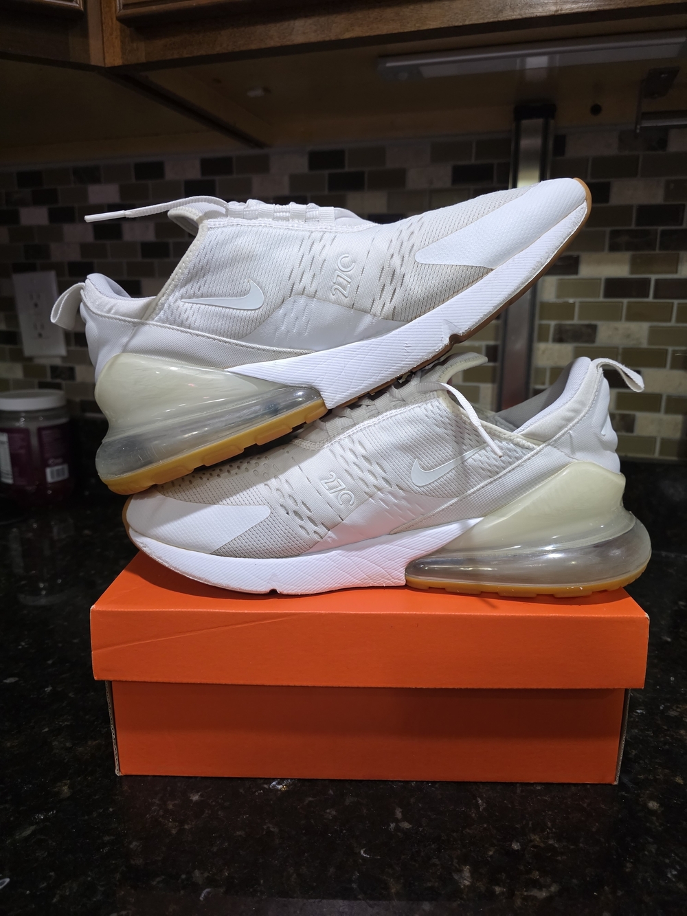 Nike Air Max 270 ♤ White ♤ Mens 12 ♤ DC1702-100